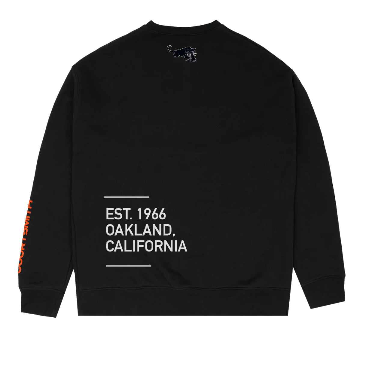OFFICIAL BLACK PANTHER MILITANT CREWNECK BLACK